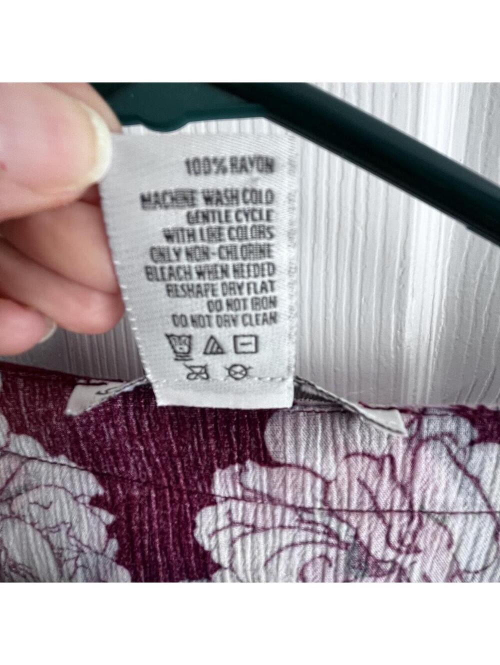 American Rag Cie Women's Purple and Burgundy Blous - Picture 7 of 8
